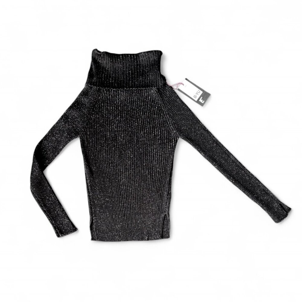 B-YU Costina Turtleneck Nero Sparkle